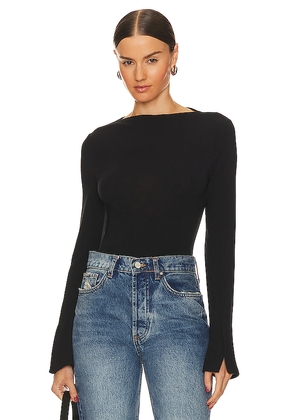 Rue Sophie Amelia Long Sleeve Top in Black. Size S. Also in XS, M.