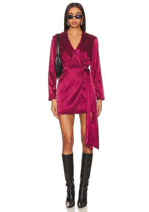 superdown Jennie Mini Dress in Wine. Size 0X. Also in 3X, 1X.