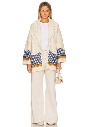 Tularosa Malena Chunky Fairisle Cardigan in Ivory. Size XS. Also in M.