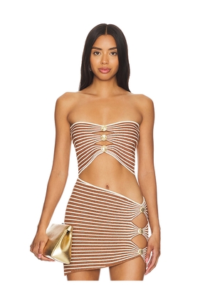 retrofete Adelie Top in Brown. Size XS. Also in M, L.