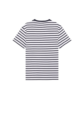 Polo Ralph Lauren Short Sleeve Classic Stripe T-Shirt in White. Size L. Also in S, M.