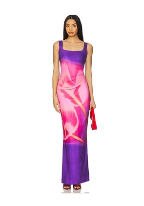 Runaway The Label Makiko Maxi Dress in Pink, Purple. Size XS. Also in M, XL.