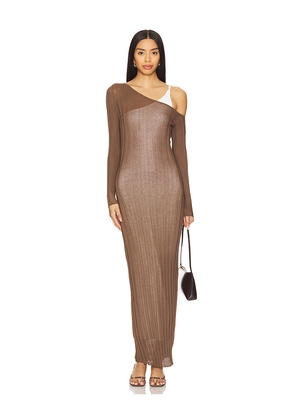 SOVERE Duality Layered Dress in Brown. Size XS. Also in M.