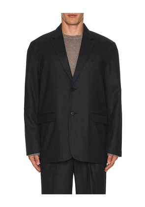 SATURDAYS NYC Wool Saxony Tailored Jacket in Grey. Size L. Also in XL/1X.