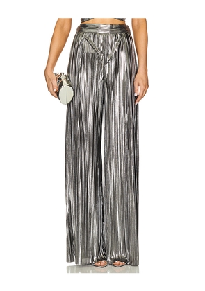 Sabina Musayev Tio Pants in Metallic Silver, grey. Size XS. Also in S.