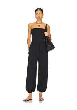 Susana Monaco Tube Gathered Ankle Jumpsuit in Black. Size M. Also in XS.