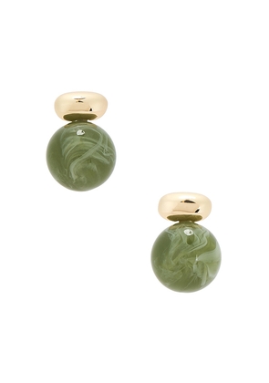 SHASHI Alice Gemstone Earring in Beige.
