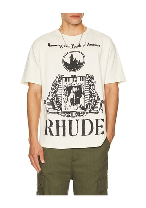 Rhude Youth Of America Tee in White. Size XXL/2X. Also in M, L.