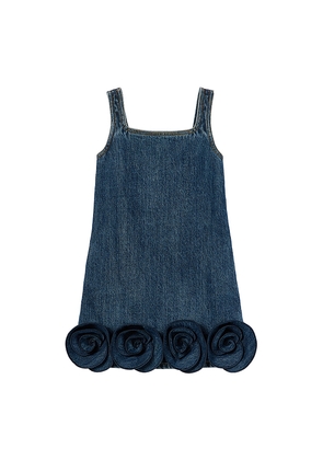 self-portrait Kids Denim Flower Dress in Blue. Size 5T. Also in 4/5T, 6/7.