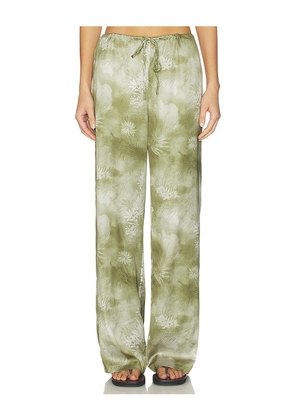 SNDYS Lyra Print Pant in Green. Size XXS. Also in S, L.