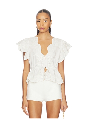 Scarlett Poppies Terrel Top in White. Size S. Also in XS, M, L, XL.