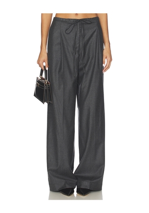 Rohe Relaxed Soft Wool Trousers in Grey. Size 34. Also in 40.