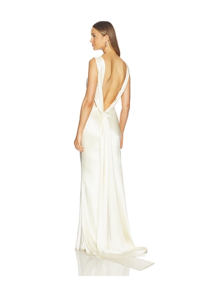 SAU LEE Cassandra Gown in Ivory. Size 00. Also in 0, 8, 10.