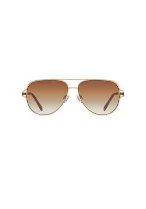 Quay High Key Twist Sunglasses in Metallic Gold.