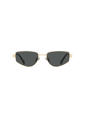 Quay Hit Single Sunglasses in Metallic Gold.