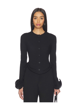 Sid Neigum Wave Hem Jacket in Black. Size XS. Also in S, M.