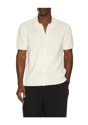 Reigning Champ Cotton Linen Piazza Shirt in Cream. Size XXL/2X. Also in M.