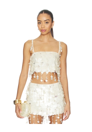 retrofete Eudora Top in Cream. Size XS. Also in S.