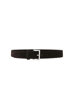 St. Agni Suede Homme Belt in Chocolate. Size XS/S. Also in M/L.
