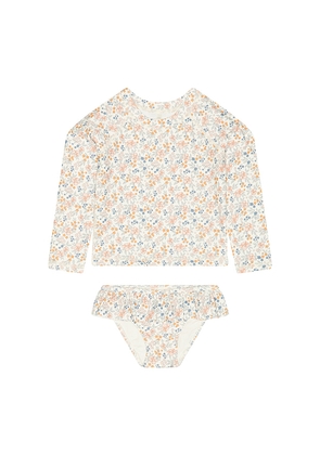 Rylee + Cru Rashguard Girls Set in Blush. Size 12-18M. Also in 18-24M, 2-3yr, 4-5yr.