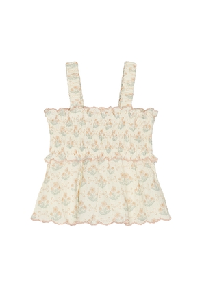 Rylee + Cru Smocked Tank in Pink. Size 2/3. Also in 4/5, 6/7.