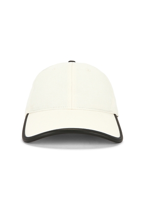 Rag & Bone Harlow Baseball Cap in Ivory.