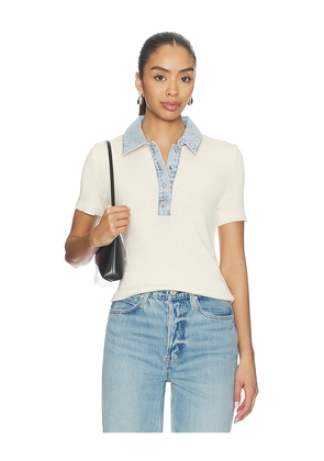 SEROYA Erika Knit Top in Ivory. Size XXS. Also in XS, S, M, L, XL.