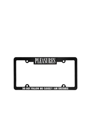 Pleasures Follow License Plate Cover in Black.