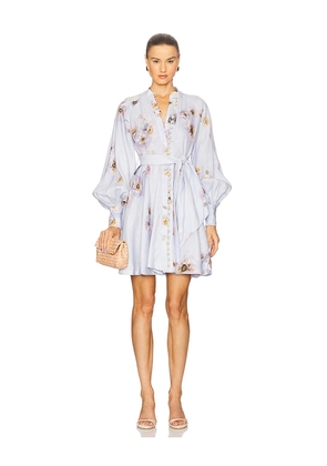 Zimmermann Fit & Flare Dress in Baby Blue. Size 4/XL. Also in 0/XS.