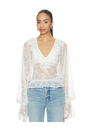 Tularosa Marie Top in White. Size XXS. Also in XS, S, M, L, XL.