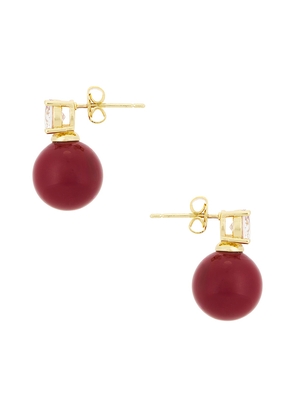 SHASHI Lacquer Le Rouge Earring in Red.