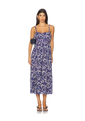 Ulla Johnson Nadine Cami Midi Dress in Blue. Size 6. Also in 0.