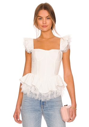 V. Chapman Sorento Corset Top in White. Size 2. Also in 0, 4, 6.