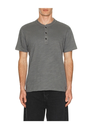 Rag & Bone Classic Flame Henley in Grey. Size S. Also in M, L, XL/1X.