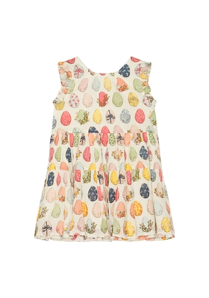 Pink Chicken Girls Eloise Ruffle Dress in Beige. Size 2. Also in 3, 4, 5, 6.