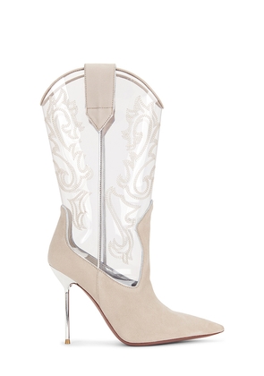 Paris Texas Lidia Western Embroidered Boot in Taupe. Size 36. Also in 37, 38, 39, 40, 41.