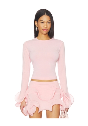 Sid Neigum Wave Sleeve Bamboo Top in Pink. Size XS. Also in M.