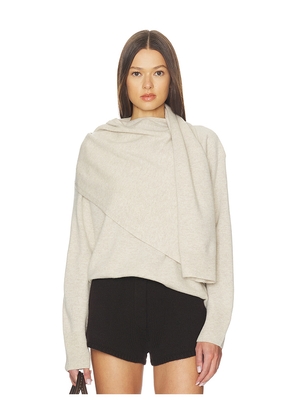 Vince Draped Crew Neck Top in Cream. Size M. Also in XS, S.