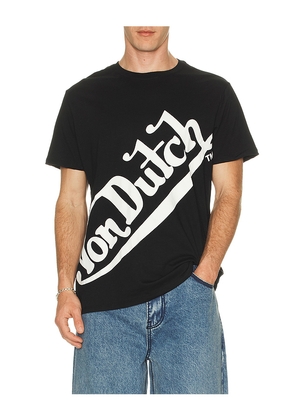 Von Dutch Logo Tee in Black. Size S. Also in M, L, XL/1X.