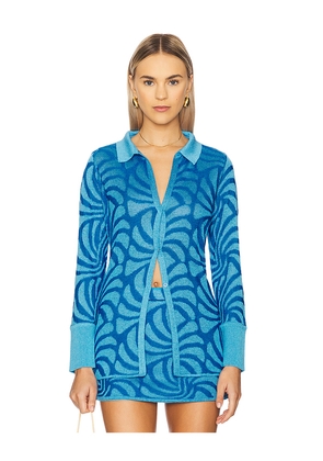 Vix Swimwear Lara Blouse in Blue. Size L. Also in M.