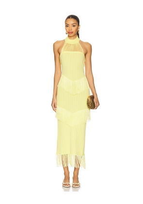 Yellow The Label Lana Fringe Dress in Yellow. Size M. Also in L.