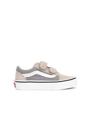 Vans Kids Old Skool V in Taupe,Light Grey. Size 11. Also in 11.5, 12, 12.5, 13, 13.5, 1, 1.5, 2.