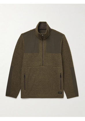 Purdey - Shell-Trimmed Bouclé Half-Zip Jacket - Men - Green - S