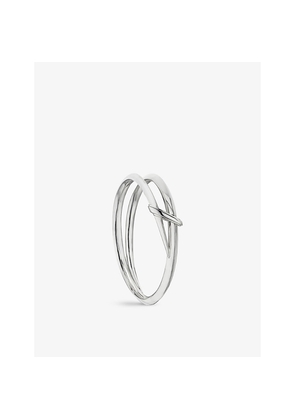Womens Shaun Leane Sabre Deco Twist-Detail Sterling Silver Bangle