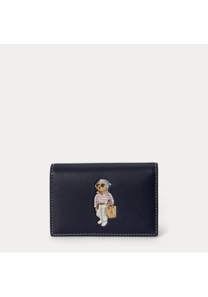 Polo Bear Leather Flapped Card Case
