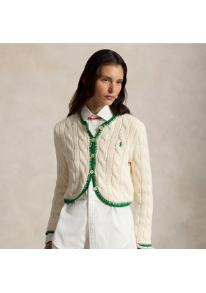 Cable-Knit Cropped Cardigan