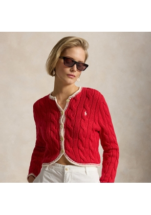 Cable-Knit Cropped Cardigan