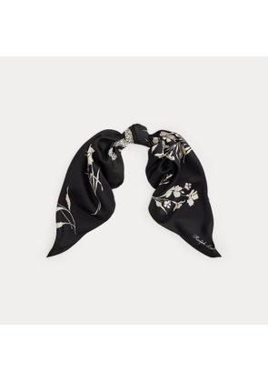 Floral Silk Twill Square Scarf