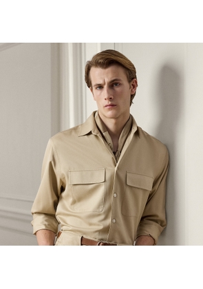 Relaxed Fit Silk Trench Shirt