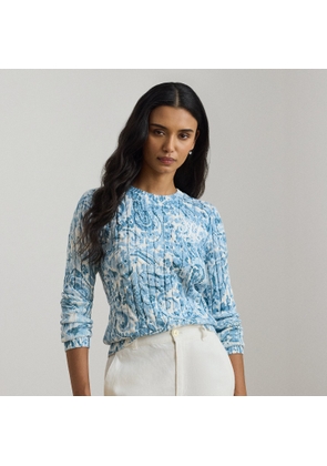 Paisley Cable-Knit Cotton Jumper